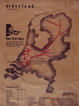 1990-2804 Kaart die de overtocht aangeeft van Zuid-Holland (bezet gebied) naar Noord-Brabant (bevrijd gebied) door de ...