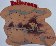 1990-2839 1945-1946Kaart van Rotterdam, gemaakt door de verzetsgroep LKP Rotterdam