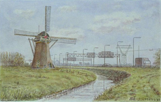 1993-1679 Pendrechtse watermolen nabij Rijksweg A 15.