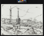 IX-1850-00-22-2 Gezicht op de aanleg van de Maasboulevard ter hoogte van het Ziekenhuis Bethesda, uit het zuidoosten.