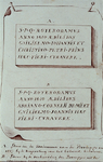 IX-342 Twee gedenkstenen gevonden in de kademuur. Met de opschriften steen A: in de kademuur aan de Boompjes in 1827 ...