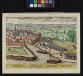 RI-1227 9 april 1572. Overweldiging van Rotterdam door de graaf van Bossu en zijn Spaanse soldaten. Gezicht op het ...