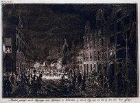 RI-1320 17 augustus 1751Plundering van het huis en het pakhuis van de wijnkoper Gerrit Hagedoorn, aan de oostzijde van ...