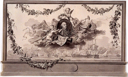 RI-1413-12 24 april 1786Schilderij ter ere van admiraal J.A. Zoutman.Afbeelding vervaardigd ter gelegenheid van het ...