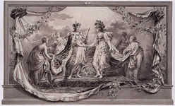 RI-1413-3 24 april 1786Symbolische afbeelding van de Alliantie, vervaardigd ter gelegenheid van het Alliantiefeest ...