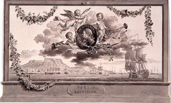 RI-1413-7 24 april 1786Afbeelding ter ere van De Sveeren, vervaardigd ter gelegenheid van het Alliantiefeest tussen ...