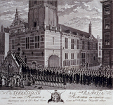 RI-1419-2 3 april 1787Remotie van enige regenten bij het stadhuis aan de Hoogstraat.