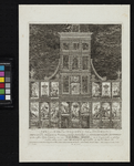 RI-1441-1 Afbeelding van het versierde en verlichte huis der Oprechte Vaderlandse Sociëteit op het Westnieuwland, ter ...