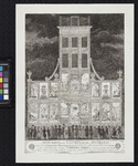 RI-1442-I 8 maart 1788Afbeelding van de illuminatie en decoratie van het huis der Oprechte Vaderlandse Sociëteit op het ...