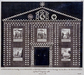 RI-1451-I 7 augustus 1788Afbeelding van de illuminatie en decoratie voor het huis van M. Th. Peypers op het Haringvliet ...