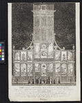 RI-1456 8 maart 1788Afbeelding van de illuminatie en decoraties van het huis der Oprechte Vaderlandse Sociëteit op het ...
