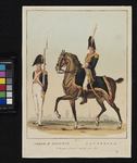 RI-1515-1 25 oktober 1811De uniformen van de erewacht te voet en te paard bij het bezoek van Napoleon I aan Rotterdam.