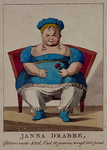RI-1530 1819Janna Drabbe, 10 jaar oud, gewicht 300 pond, te zien gedurende de kermis in 1819.