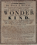 RI-1530-2 1819Aanplakbiljet ter bezichtiging van het wonderkind Janna Drabbe op de kermis van 1819.