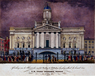 RI-1550-I 3 juli 1837Illuminatie aan het stadhuis, ter gelegenheid van het bezoek van de Koning.