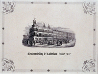 RI-1584 7 maart 1852Vee tentoonstelling op het terrein voor het gebouw van de Koninklijke Nederlandsche Yachtclub, aan ...