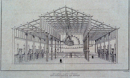 RI-1597 1854Feestgebouw voor het Groot Algemeen Muziekfeest.