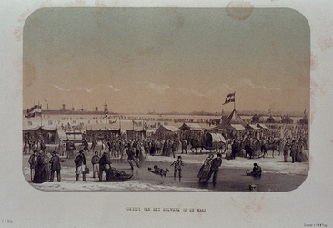 RI-1607-2 Februari, 1855.Gezicht op de Maas, vanaf het Bolwerk.