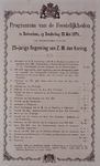 RI-1686 21 mei 1874Programma van de feestelijkheden ter gelegenheid van de 25-jarige regering van Koning Willem III.