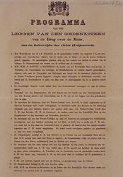 RI-1695-2 21 mei 1874Programma van het leggen van de gedenksteen van de Brug over de Maas, aan de kant van Feijenoord.
