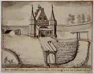 RI-486 De Delftse Poort in het jaar 1599.