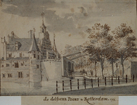 RI-495 De Delftse Poort anno 1764 vanuit het oosten.