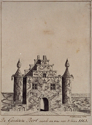 RI-519 De Goudsche Poort zoals die was voor 1563.