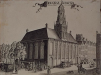 RI-773 De Franse Kerk aan de Hoogstraat, de hoek vanaf de Korte Hoogstraat.