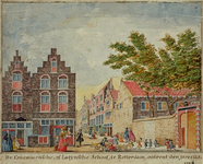 RI-908 Het Erasmiaans Gymnasium in de Wijde Broedersteeg, omstreeks 1723.