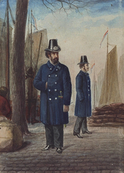 RI-956 Politiewinterkleding, ingevoerd in februari 1867.