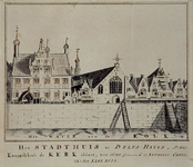 RISCH-173 Het Stadhuis te Delfshaven, en de St. Anthonis Capel, Ao 1667.