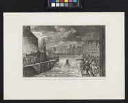 RISCH-177 14 november 1775Overstroming sluis te Delfshaven.Aelbrechtskolk met op de voorgrond de sluis waar het water ...