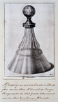 RISCH-222 Afbeelding van een drink- en klinkglas van de heer mr. Daniel de Lange, burgemeester van Gouda, die later ...