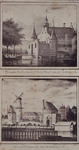 V-128-1-EN-V-111 Boven ( V 128-1 ): De oude Delftse Poort of Sint Jorispoort aan de Coolsingel.Onder ( V 111 ): Het ...