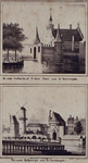 V-128-2-EN-V-110 Boven ( V 128-1 ): De oude Delftse Poort of Sint Jorispoort aan de Coolsingel.Onder ( V 110 ) : Het ...