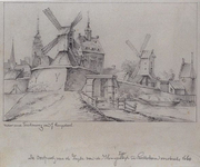 V-77 De Oostpoort aan de zijde van de Hoogen Zeedijk te Rotterdam omstreeks 1660 .
