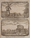 VII-104-01 Boven: Gezicht op de Pompenburgsingel anno 1750.Onder: Gezicht op het Hofplein anno 1780.