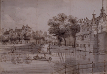 VIII-15-28 De Delftsevaart met de Delftse Poort anno 1761.
