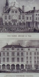 XII-12-2 Boven: Gezicht op het oude stadhuis achterzijde aan de Kaasmarkt. circa 1820.Onder: Gezicht op de Boterwaag ...