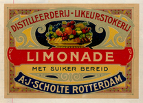 XII-16-42 Etiket 'Limonade met suiker bereid' uit het etikettenboek, waarin de etiketten zijn geplakt, zoals die zijn ...