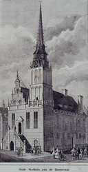 XII-4 Gezicht op het oude stadhuis aan de Hoogstraat.