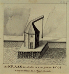 XIV-486 Kraan voor de Moriaansteeg anno 1544.