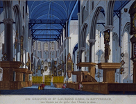 XVIII-115 Het interieur van de Grote Kerk.