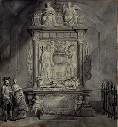 XVIII-155 Grafmonument van Witte de With in de Grote Kerk.