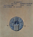 XVIII-164-00-01-2-2 Getekende grafzerk in de Sint Laurenskerk.