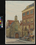 XVIII-193-01 Sint Sebastiaanskapel in Lombardstraat, gezien vanaf de Meent.