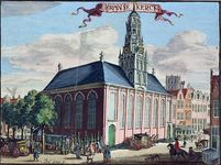 XVIII-251 Gezicht op de Franse kerk aan de Hoogstraat.