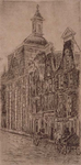 XVIII-350-2 Gezicht op de Sint Laurentiuskerk aan de Houttuin, uit het noordwesten.