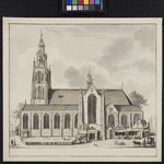 XVIII-42 De Grote Kerk aan het Grotekerkplein, omstreeks 1640.