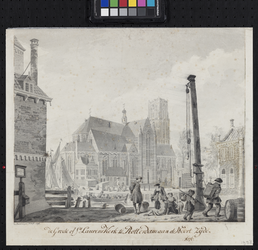 XVIII-44 Gezicht op de Grote Kerk aan het Grotekerkplein, uit het zuiden.